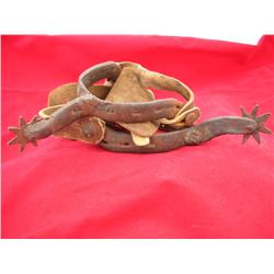 hand made spurs out of forged horseshoe