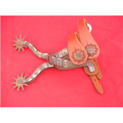 Fine pair of double mounted spurs AHB on inside