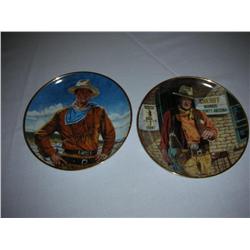 2 john wayne collector plates