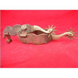 Goosneck spurs scalloped with neck silver mount