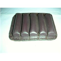 4 leather pcsrifle cartridge holder brown leathe cartridge box 45. holder brown cartrige holder