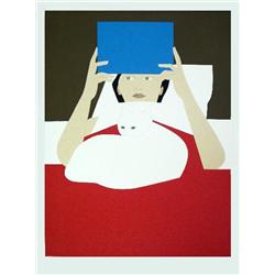 Signed 1970 Barnet Woman Reading Serigraph