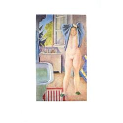 Balthus Jeune Fille Au Drap Bleu Poster