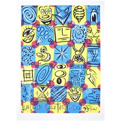 1998 Scharf Faces Serigraph