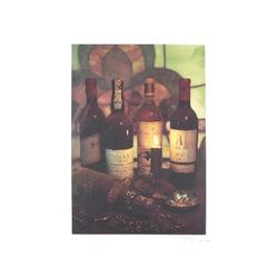 Signed Edwards Art of Wine Offset Lithograph