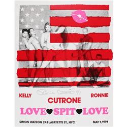 Signed 1991 Cutrone Love-Spit-Love Poster