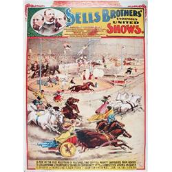 1982 Sells Brother's Enormous United Shows Poster