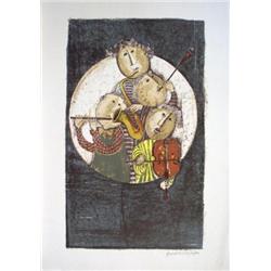 Boulanger Les Musiciens Lithograph