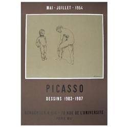 1954 Picasso Dessins 1903-1907 Mourlot Lithograph