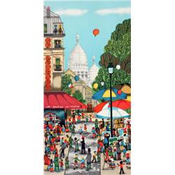 Signed Place du Terte Lithograph