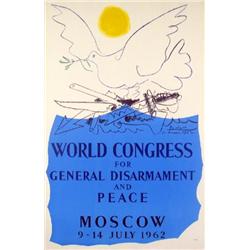 1962 Picasso Disarmement Mourlot Lithograph