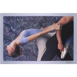 Signed Edwards Bound in Flight Offset Lithograph