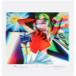 Signed 1997 Cutrone Claudia Schiffer Mixed Media