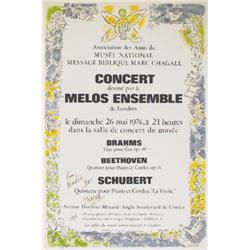 Signed Chagall Concert Donne Mourlot Litho