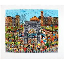 Signed Arc de Triomphe Lithograph