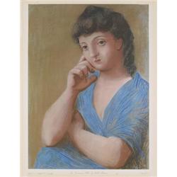 Picasso La Femme en Bleu Poster