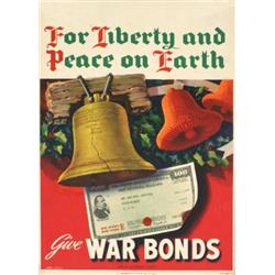 Simpson Give War Bonds Lithograph