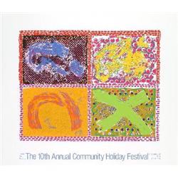 1980 Graves Community Holiday Festival Serigraph
