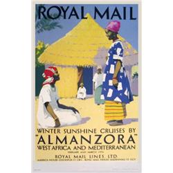 1936 Royal Mail to West Africa Lithograph
