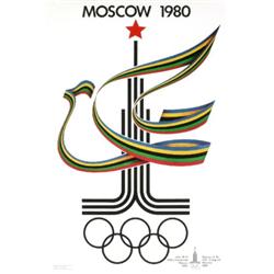 1980 Moscow XXII Olympics Poster