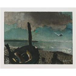 Braque Boat on a shore in Brittany Lithograph
