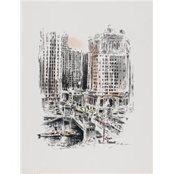 Haymson Bridge Chicago Lithograph