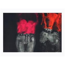 S/N Segal Blue Jeans: Front & Back Etching