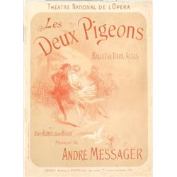 1911 Messager Les Deux Pigeons Ballet Lithograph