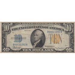 $10 NORTH AFRICA SILVER CERTIFICATE 1934