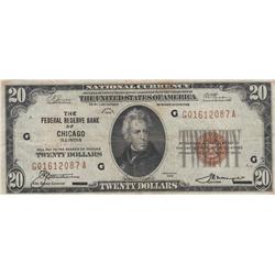 $20 FRBN 1929 BROWN SEAL