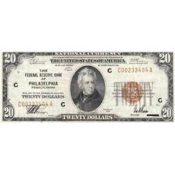 $20 FRBN 1929 PHILADELPHIA