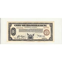 $5 HAMTRAMCK OBSOLETE MICHIGAN