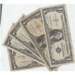 5 STAR $1 SILVER CERTIFICATE 1957