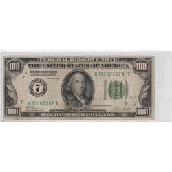 $100 NUMERICAL REDEEMABLE IN GOLD 1928