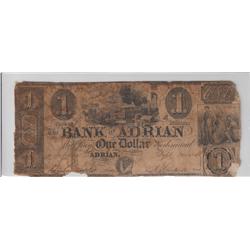$1 ADRIAN MICHIGAN 1838 173 YEAR OLD