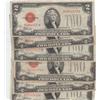 Image 1 : LOT OF 6 $2 RED SEAL 1928 SERIES