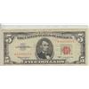 Image 1 : $5 RED SEAL 1963 NEAT SERIAL NUMBER