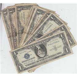 10 SILVER CERTIFICATES