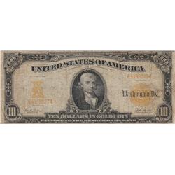 $10 GOLD CERTIFICATE 1907 TOUGHER DATE