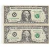 Image 1 : MATCHED SERIAL NUMBERS AMAZING EXTREMELY RARE $1 PAIR