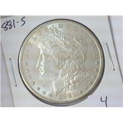 1881-S MORGAN SILVER DOLLAR (UNC)