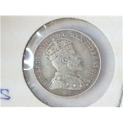 1902 CANADA FIVE CENTS SILVER