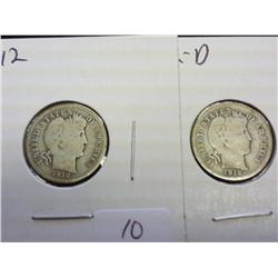 1912 & 1912-D BARBER DIMES