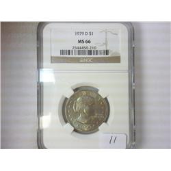1979-D SBA DOLLAR  NGC MS66