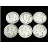 Image 1 : 6 ASSORTED 1930'S MERCURY DIMES