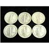 Image 2 : 6 ASSORTED 1930'S MERCURY DIMES