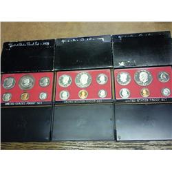 1977, 78 & 79 US PROOF SETS (WITH BOXES)