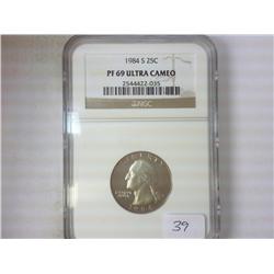 1984-S WASHINGTON QUARTER NGC PF69 ULTRA CAMEO