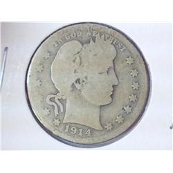 1914-S BARBER QUARTER