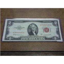 1953-C US TWO DOLLAR NOTE (CRISP) RED SEAL